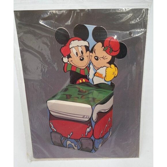 Vintage Disney Mickey Mouse Gift Box Set Of 2 Pop Up Christmas San Francisco - Picture 2 of 6